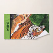 Lazy Tiger gepersonaliseerd Bad Handdoek (Handdoek)