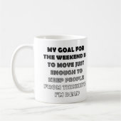 Lazy Weekend Funky Mug Ou Travel Mug (Gauche)