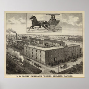 LB Johns' Carriage Works, Abilene, Kansas Poster