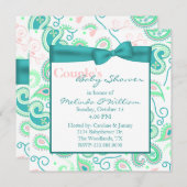 L'Baby shower Invitation de Paisley Couple (Devant / Derrière)