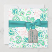 L'Baby shower Invitation de Paisley Couple (Dos)
