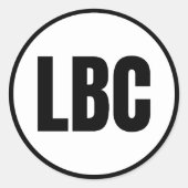 LBC - Sticker rond classique longue plage (Devant)