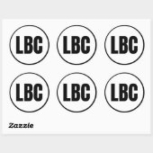 LBC - Sticker rond classique longue plage (Feuille)