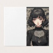 LBD Little Black Robe Mystérieuse Gothique Blank (Outside Unfolded)