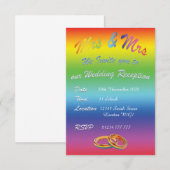 LBGT HOMOSEKSUELE REGENBOOGTROUWEHUISUITNODIGING KAART (Voorkant / Achterkant)