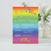 LBGT LESBIAN RAINBOW MARIAGE RÉCEPTION INVITATION (Debout devant)