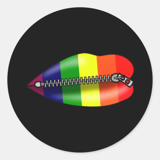 LBGTQ lichtjes in stilte Ronde Sticker (Voorkant)
