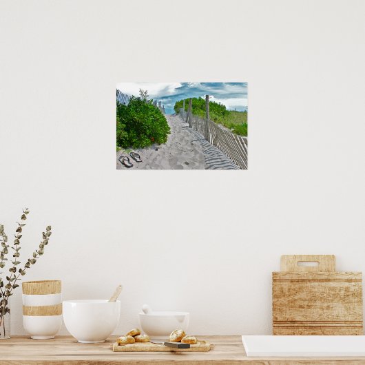 LBI Beach scène Poster (Keuken)