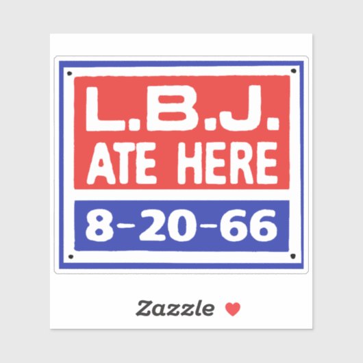 LBJ ATE HERE-teken Sticker (Vel)