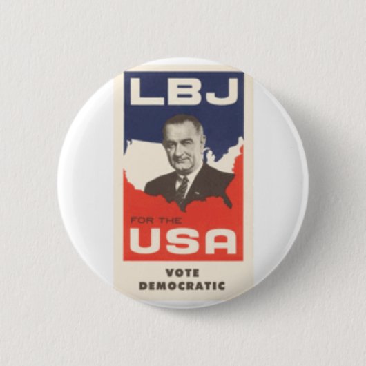 LBJ RONDE BUTTON 5,7 CM (Voorkant)