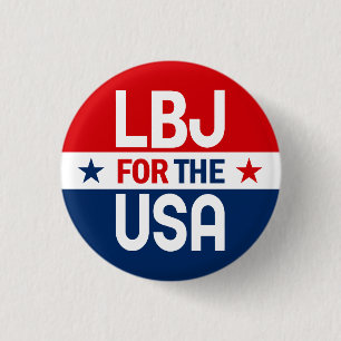 LBJ voor de Amerikaanse Button van de Campagne van