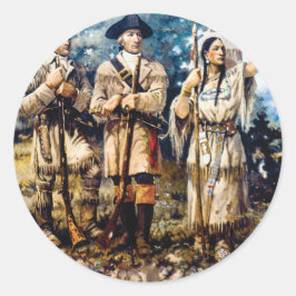 LC en reis Ronde Sticker