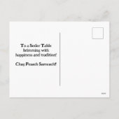 L'chaim Pesach Feestdagenkaart (Achterkant)