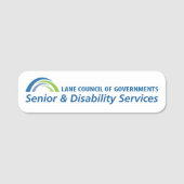 LCOG Senior & Disability Services Logo Pin Naamplaatje (Voorkant)