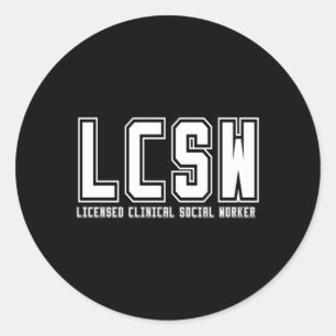 LCSW Clinical Social Worker Afstuderen Ronde Sticker