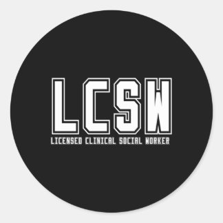 LCSW Clinical Social Worker Afstuderen Ronde Sticker