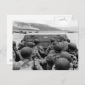 LCVP-landingsboot nadert omaha-strand Briefkaart (Voorkant / Achterkant)