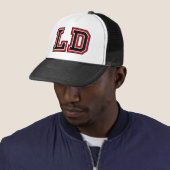 "LD" Monogram Petje Trucker Pet (In situ)