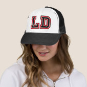 "LD" Monogram Trucker Hat Pet (In situ)
