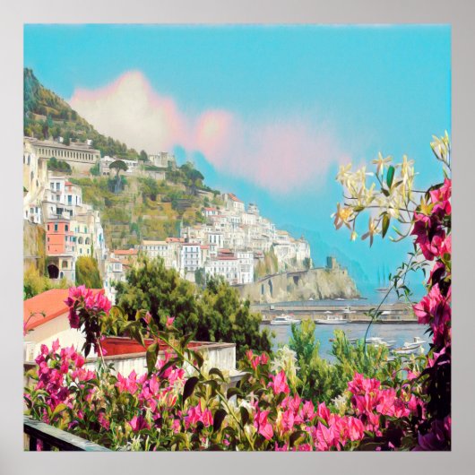 ldp AMALFI - panorama - kust van Amalfi - Poster (Voorkant)