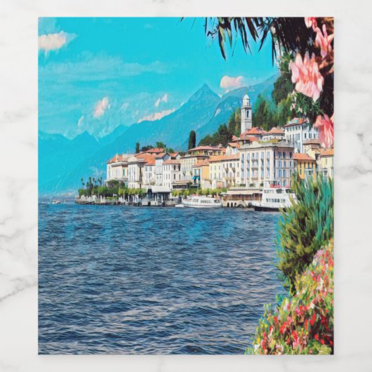ldp BELLAGIO - Lake Como - Wijn Etiket (Enkel label)