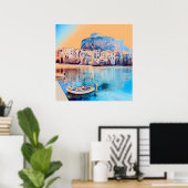 ldp CEFALTON - Sicilië - strand - panorama Poster (Thuiskantoor)