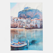 ldp CEFALTON - Sicilië - strand - panorama Theedoek (Verticaal)