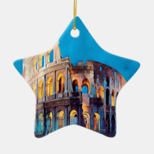 ldp COLOSSEUM Rome - van nacht - Keramisch Ornament
