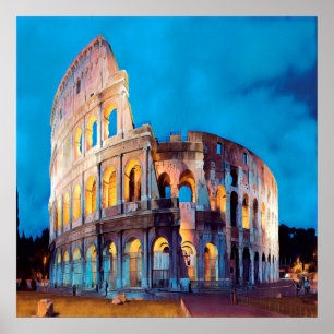 ldp COLOSSEUM Rome - van nacht - Poster