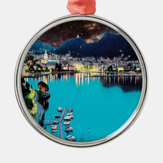 ldp COMO - Lake - Panorama Metalen Ornament (Voorkant)