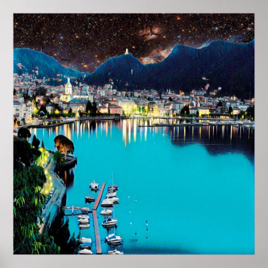 ldp COMO - Lake - Panorama Poster (Voorkant)