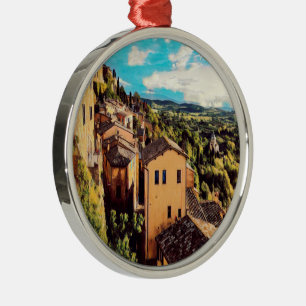 ldp MONTEPULCIANO - stad - panorama - Metalen Ornament