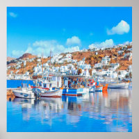 ldp MYKONOS - vissersboten - haven - panorama