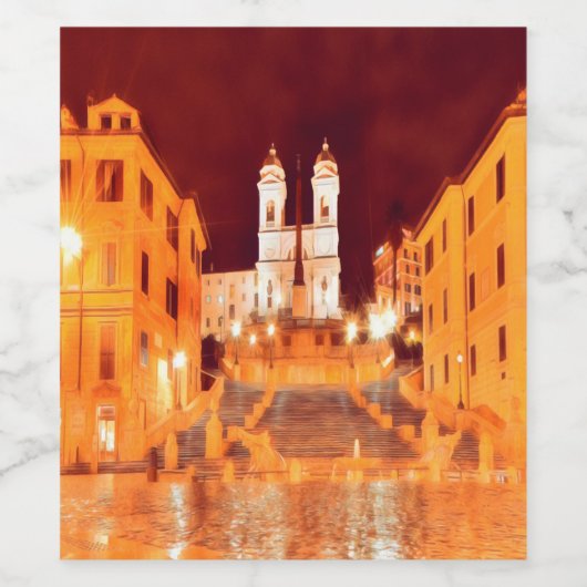 ldp PIAZZA DI SPAGNA, negende Rome Wijn Etiket (Enkel label)