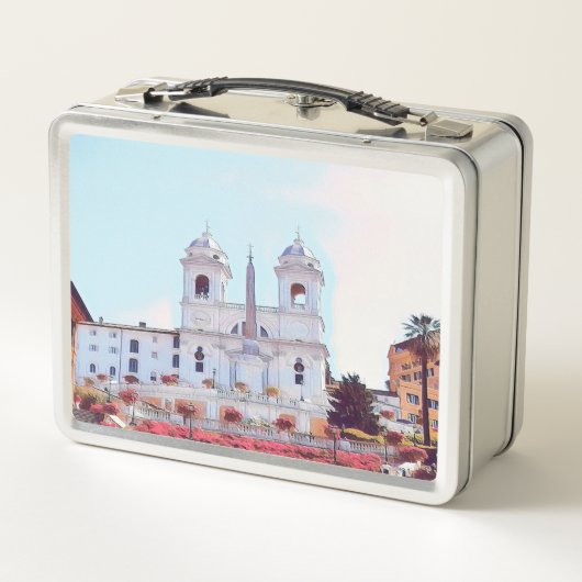 ldp PIAZZA DI SPAGNA - Rome - met bloemen - (Achterkant)