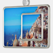 ldp POSITANO - Amalfi Coast - Panorama Verzilverd Kader Ornament (Links)