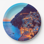 ldp POSITANO Amalfi Coast - zonsondergang door Hot Papieren Bordje (Voorkant)