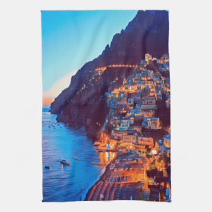 ldp POSITANO Amalfi Coast - zonsondergang door Hot Theedoek