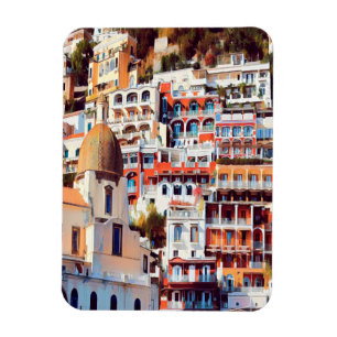 ldp POSITANO - stad - kerk Santa Maria Assunta - Magneet
