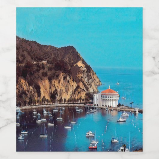 ldp SANTA CATALINA ISLAND - haven - Wijn Etiket (Enkel label)