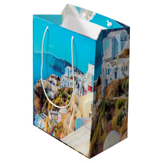 ldp SANTORINI - panorama - Medium Cadeauzakje (Achterkant Gekanteld)
