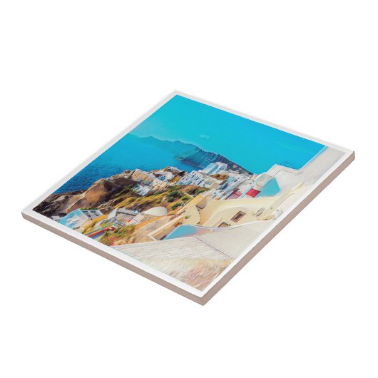 ldp SANTORINI - panorama - Tegeltje (Zijkant)