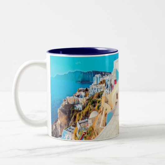ldp SANTORINI - panorama - Tweekleurige Koffiemok (Links)