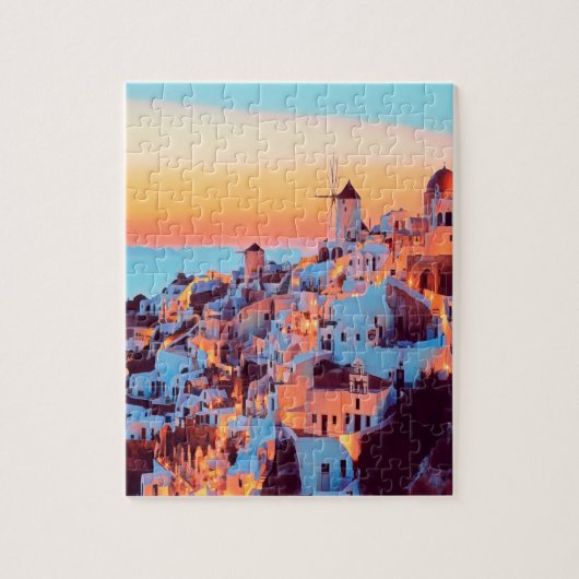 ldp SANTORINI - panorama - van nacht - Legpuzzel (Verticaal)