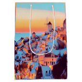 ldp SANTORINI - panorama - van nacht - Medium Cadeauzakje (Achterkant)