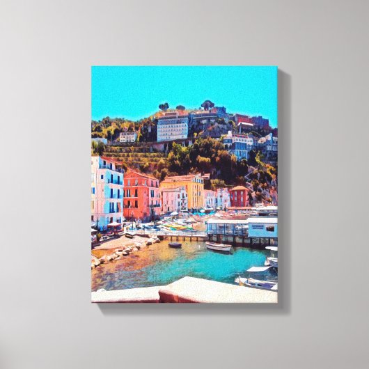 ldp SORRENTO - panorama - strand - Canvas Afdruk (Voorkant)