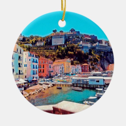 ldp SORRENTO - panorama - strand - Keramisch Ornament (Voorkant)