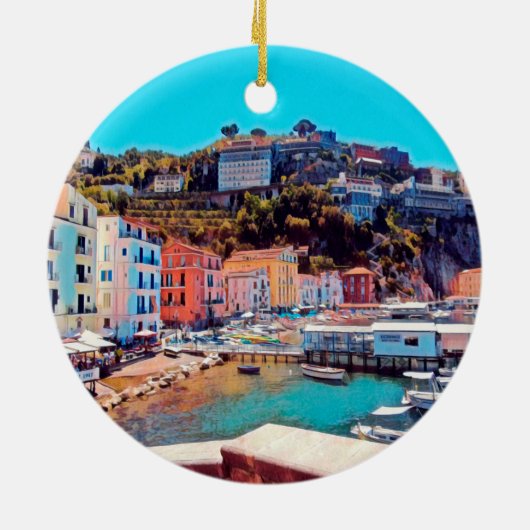 ldp SORRENTO - panorama - strand - Keramisch Ornament (Achterkant)