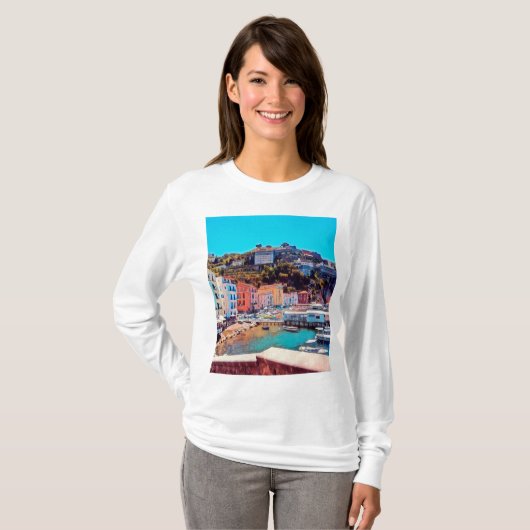 ldp SORRENTO - panorama - strand - T-shirt (Voorkant volledig)