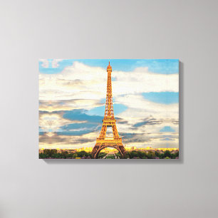 ldp TOUR EIFFEL - Parijs - uitzicht - Canvas Afdruk
